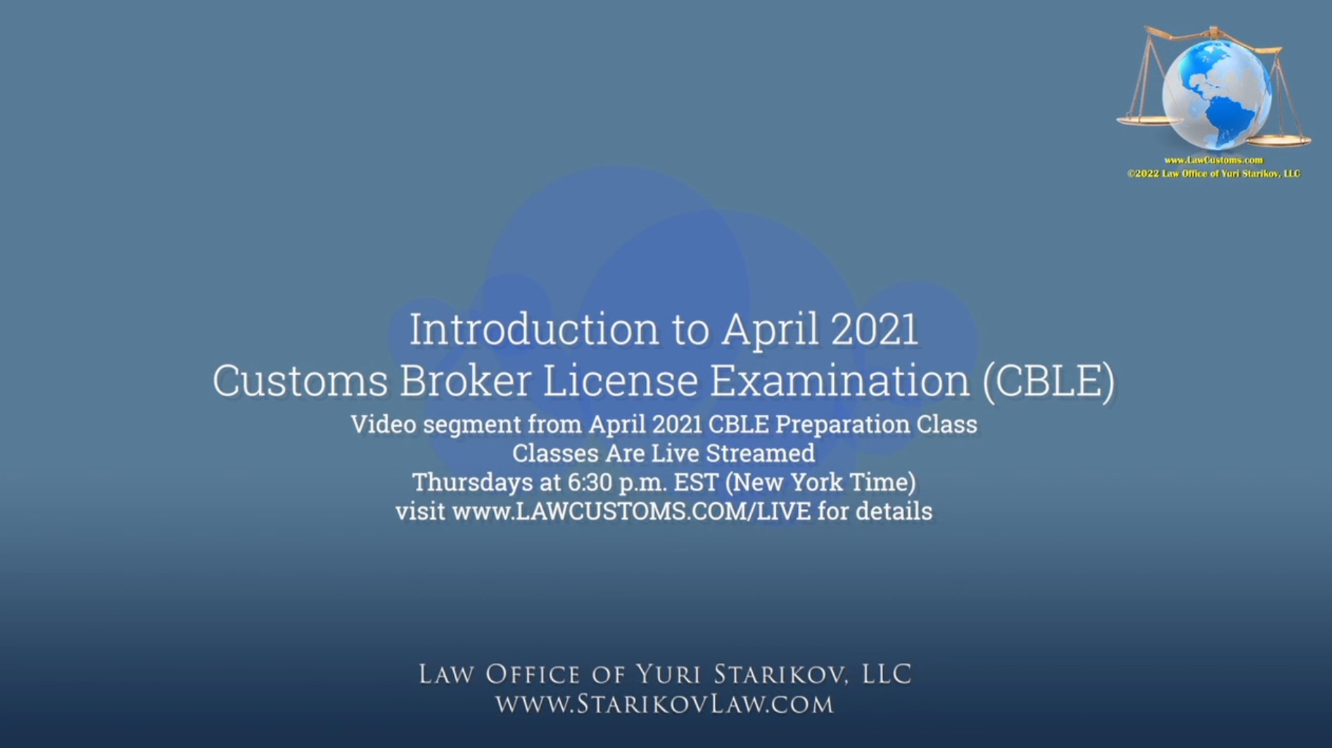 Introduction To Customs Broker License Examination (April 2021 CBLE ...